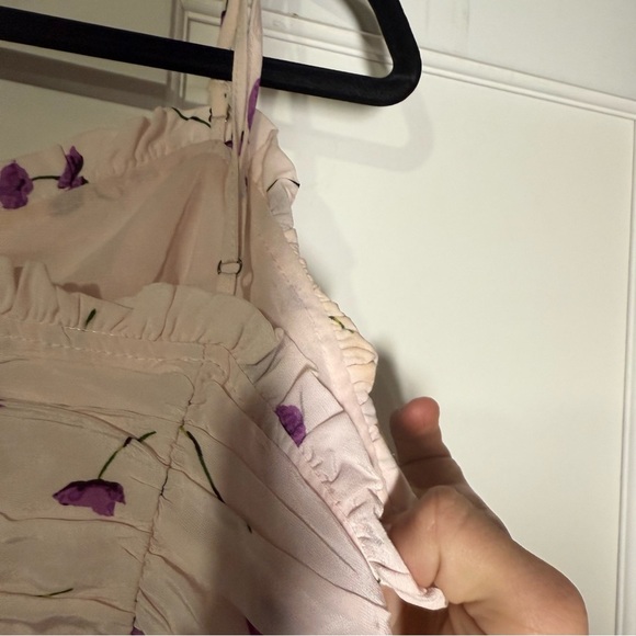 ASTR The Label Ryder Floral Minidress Pink A-Line Size Large Flowers Purple - Picture 10 of 14